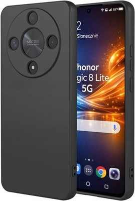 FÜR HONOR MAGIC 8 LITE - SLIM MATTE Tasche Hülle Schutz Etui Back Case SCHWARZ