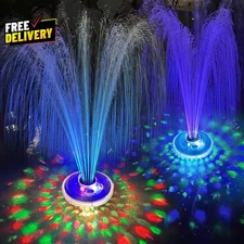 Floating Water Fountain with Underwater Lights  Rechargeable Battery Powered Pum