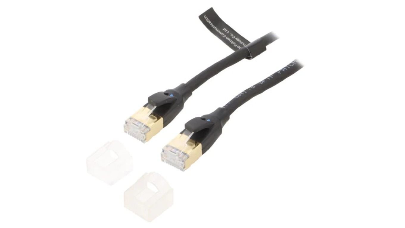 5907009631653 IKIBJ Patch cord SFTP Cat 8 Cu PVC czarny 5m 30AWG yy 8 Ventio 4990₽