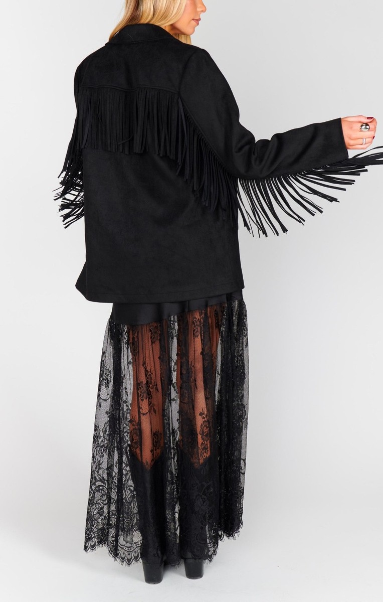 その他 cute me NWT $248 SHOW ME YOUR MUMU Sierra Women's Fringe Suede Blazer