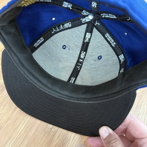 Fitted Hawaii Mua New Era 59Fifty Adult 7 3/8 (58.7cm) Gold Blue 100% Wool Hat - Picture 10 of 14