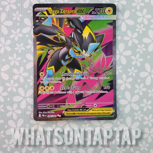 Pokemon Card Mega Zeraora Ex 098/084 Secret Rare Mega Evolution Pitch Black LP