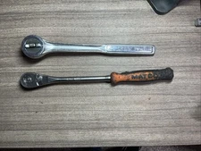 Matco 3/8" Dr EIGHTY8 TOOTH BFR118TM & 10” Craftsman USA -v- 1/2 Dr Ratchet