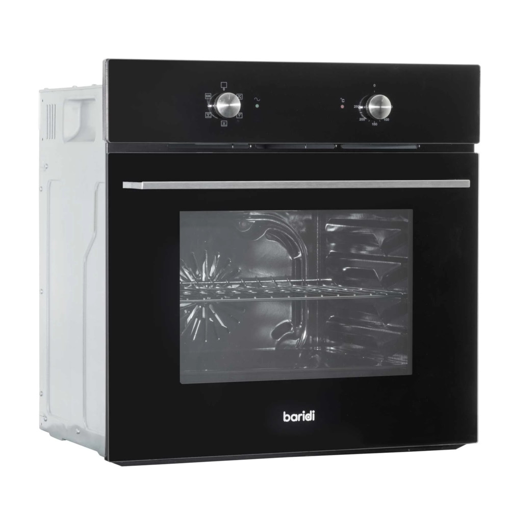 Baridi Built-In Five Function Fan Assisted Single Electric Oven 60cm Black B