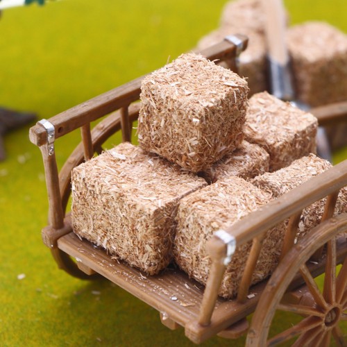 Doll House Miniature Round Hay Bales Set Of 4 Mini Haystack For Doll House Farm - Picture 8 of 15