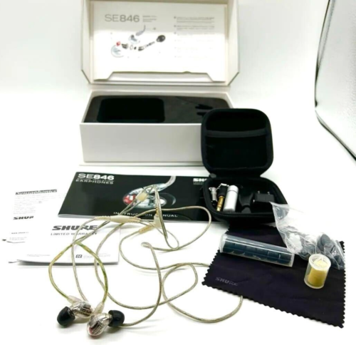 SHURE SE846CL-A Clear Color Sound Isolating Earphone Balanced Armature Type Used - Picture 1 of 12