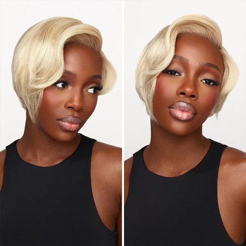 #613 Blonde 13X4 Lace Front Wigs Human Hair Brazilian Hair Bob Pixie Cut Wigs - 第 1/5 張圖片
