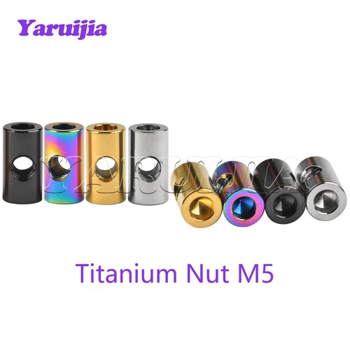 M5 Titanium Alloy Cylindrical Nut Bicycle Seat Fixed Nut for Bike Seatpost Parts - Picture 1 of 10