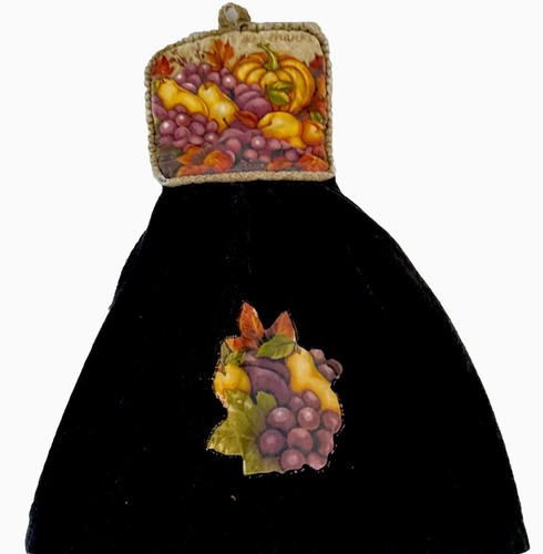 5 Vintage Crochet Top Hanging Hand Kitchen Towels Country Corelle Fruit Wine - Imagen 6 de 14