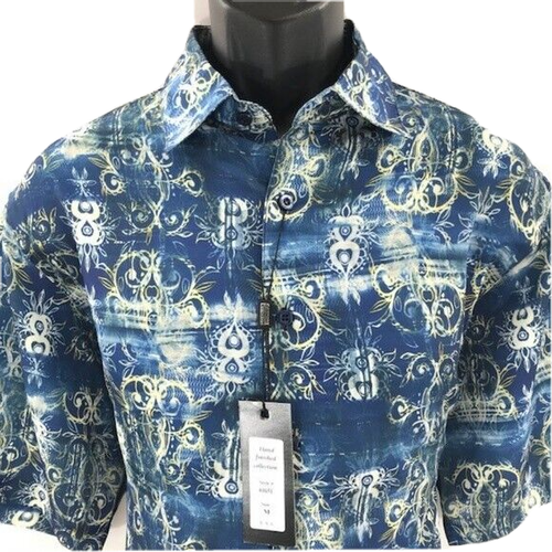 Bassiri Men's Casual Button Down Shirt Blue Cream Yellow White Sizes XL