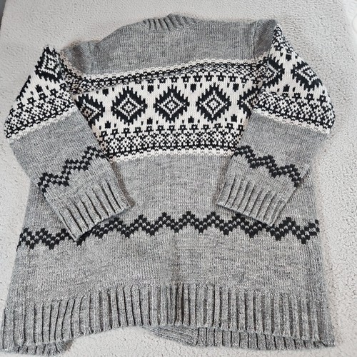 J Jill Sweater Womens Size Large Cardigan Open Knit Longsleeve Boho Wool Blend - Picture 9 of 9