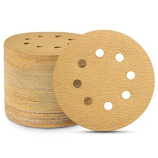 500PCS 5 in Sanding Disc 60-320 Grit Hook Loop 8-Hole Orbital Sandpaper For Wood