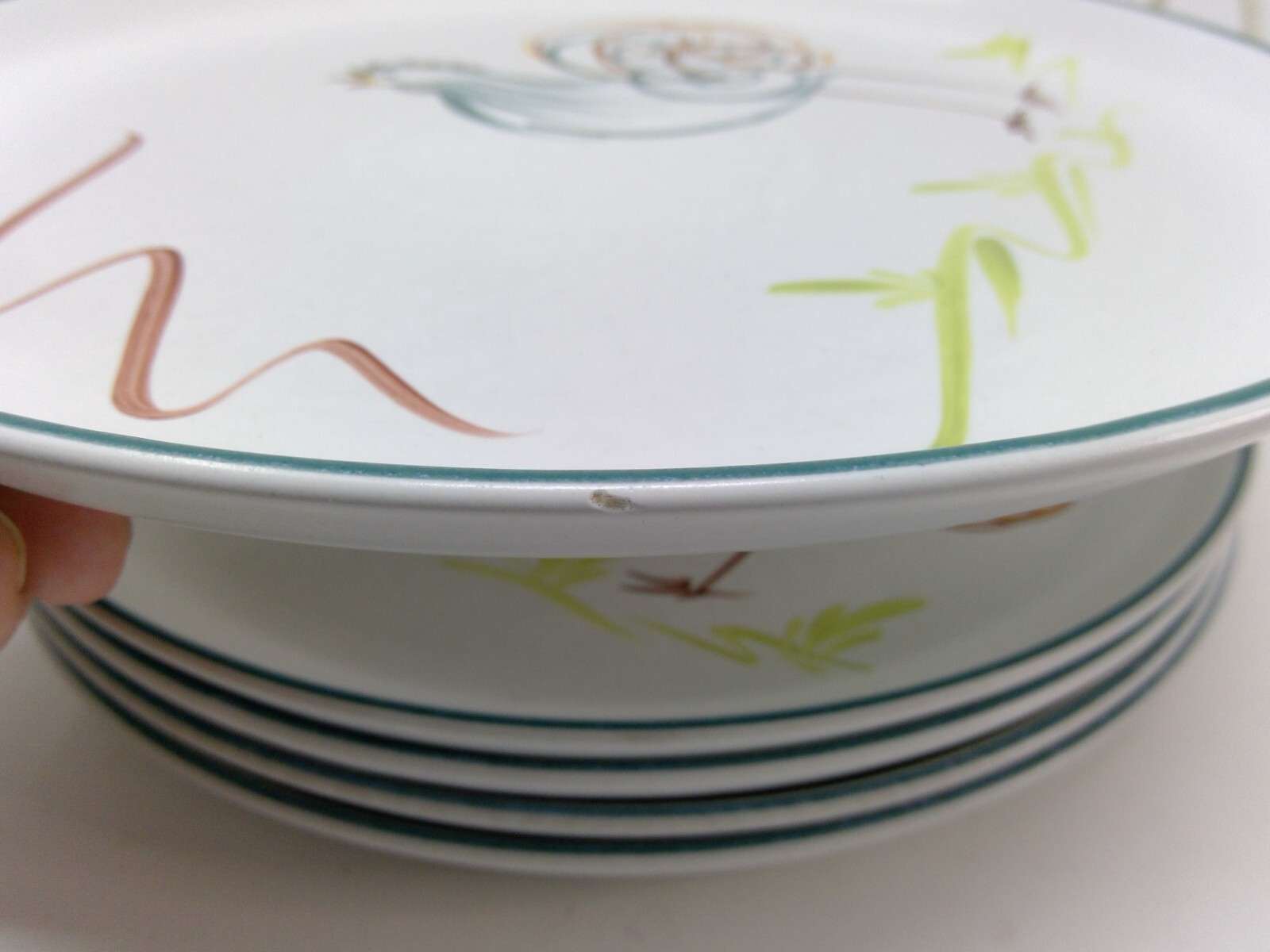 Set of Denby Stoneware England FLAIR Rooster 10 1/4" Dinner Plates eBay