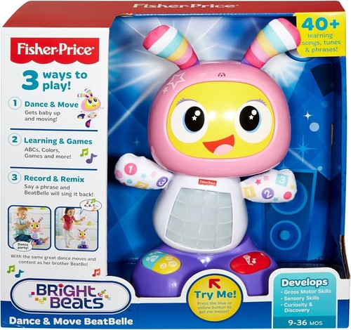 Fisher-Price Bright Beats Dance & Move BeatBelle Pink Wiggles LED ...