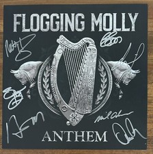 BAND SIGNED Flogging Molly Anthem LP Print + Vinyl Autographed BAS Beckett COA