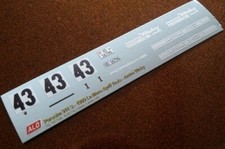 1969 LE MANS APRIL TESTS #43 PORSCHE 911 WICKY 1:43 DECALS