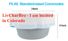 40 Disposable Bedpan Liner Bags Heavy Duty Leak-Resistant Bedside Commode Liners