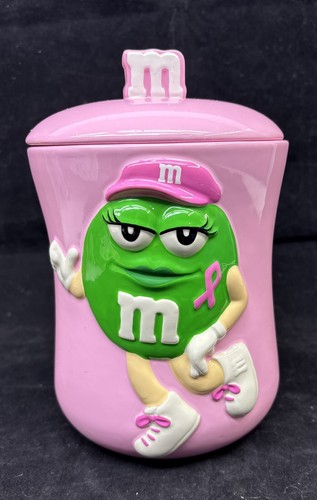 M&M's Galerie Keramik Rosa Brustkrebs Bewusstsein Keksdose Dose 8" "RAR" - Bild 1 von 10
