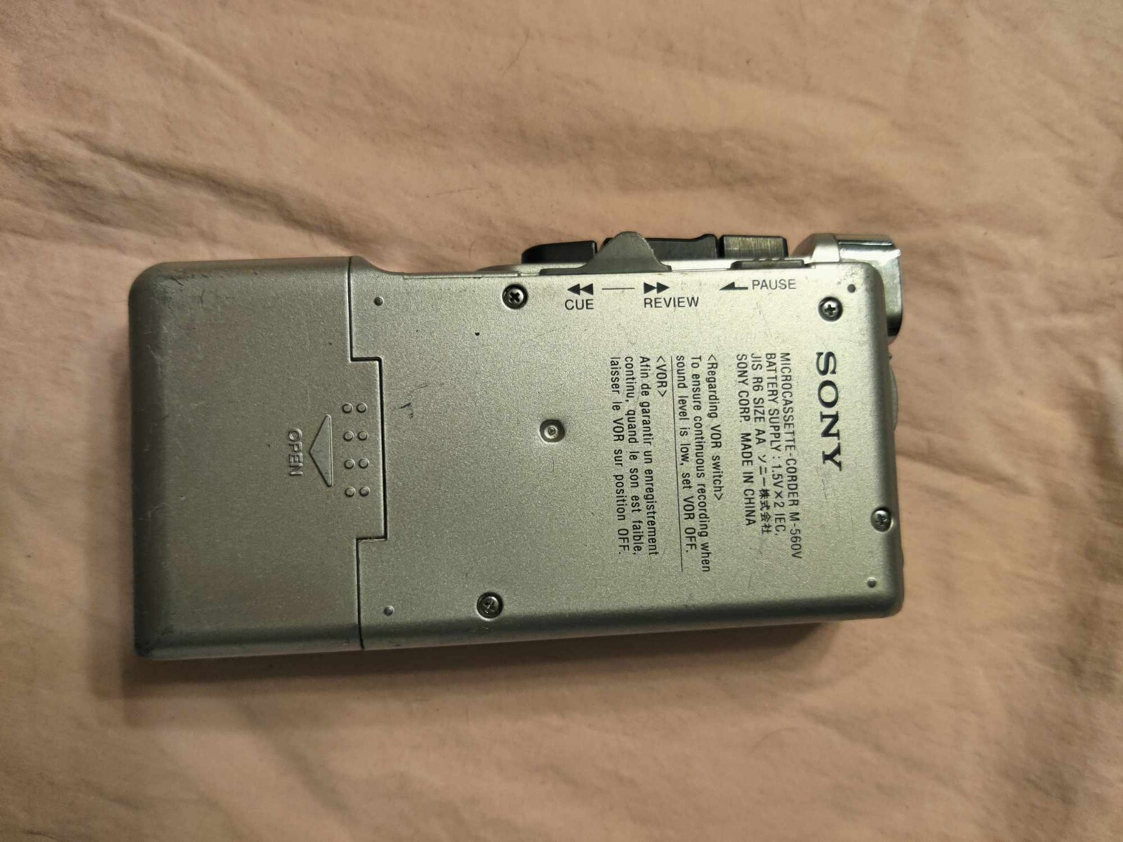 Sony MicrocassetteCorder M560V VOR Handheld Voice Recorder Tested