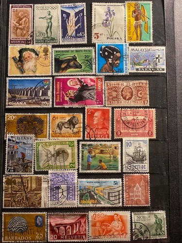 28 fine used stamps mixed, $1.65 only, discount shipping!