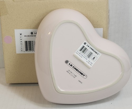 Le Creuset 22 oz SHELL PINK Seoul Sphere Heart Bowl Love Dish 7-7/8" x 7" NWT - Picture 7 of 12