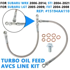 Turbo Oil Feed & AVCS Line Kit For Subaru WRX 2006-14, STi 04-21, FXT 2004-2008