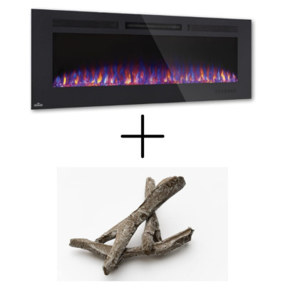 Napoleon Elektrokamin Allure Phantom 60 Wandkamin 152cm mit 60 Kamin-Treibholz