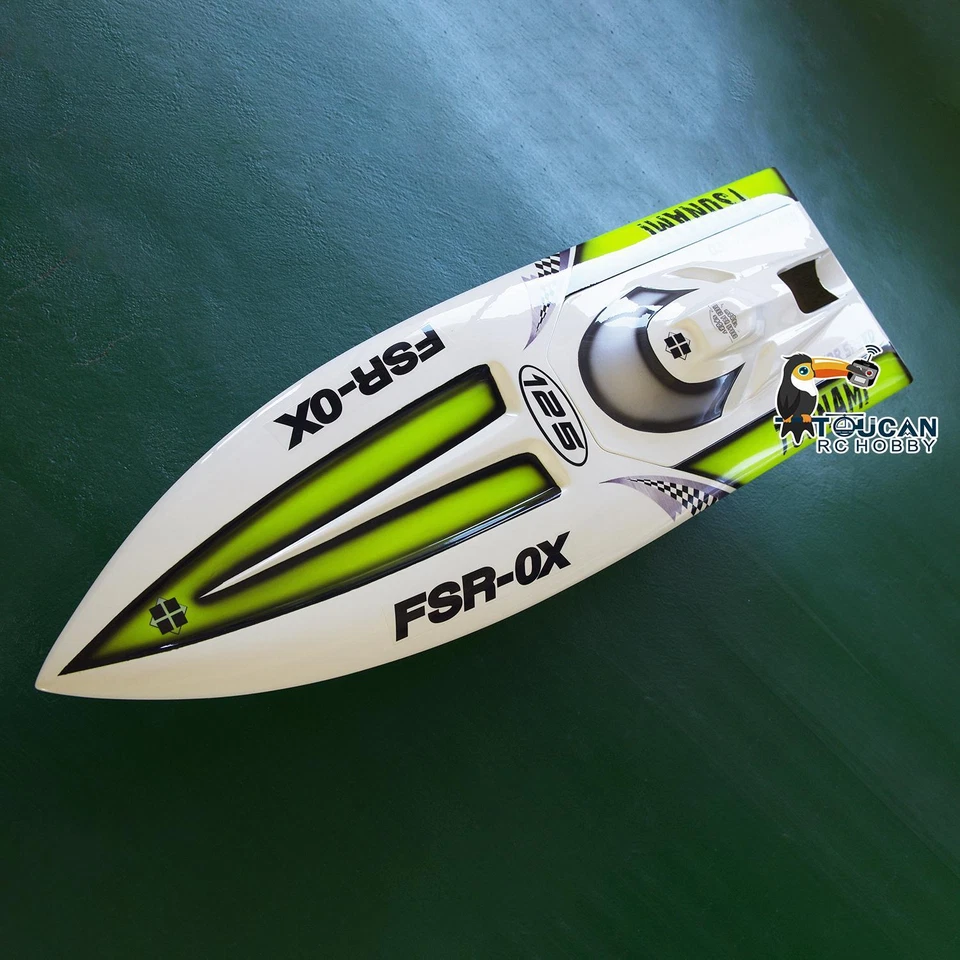 Casco de barco de fibra de vidrio RC para DT125 Tsunami gasolina velocidad carreras modelo de barco hágalo usted mismo Foto 4 de 4