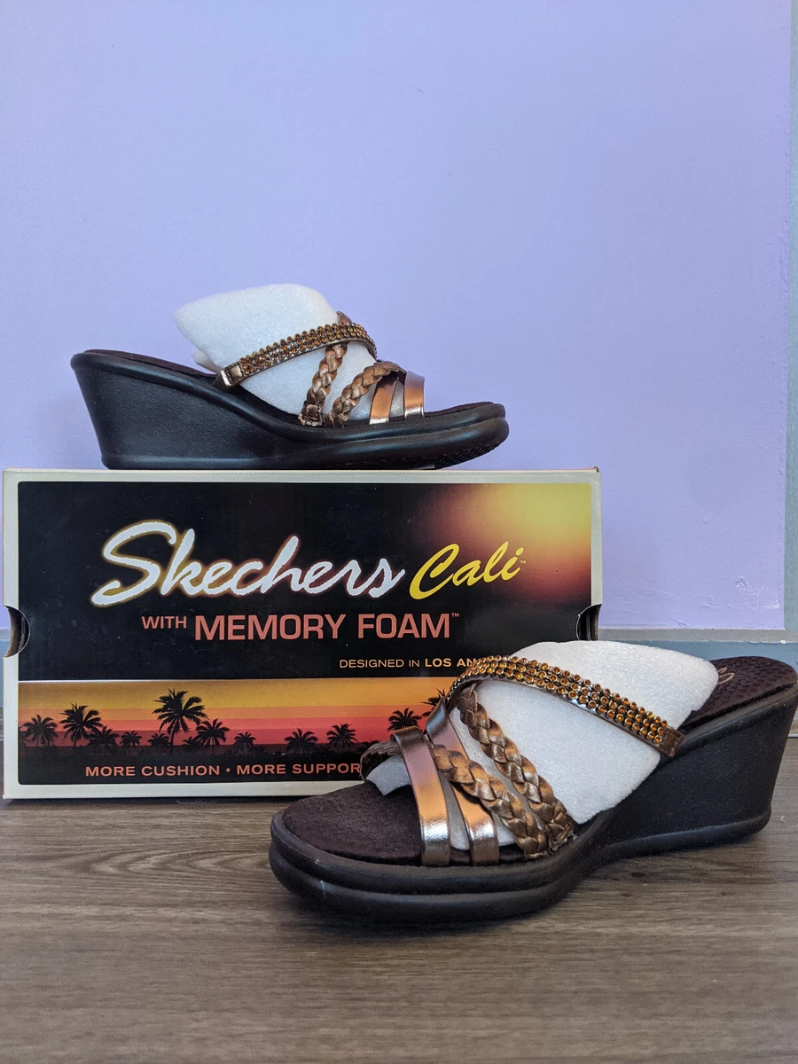 Skechers cali memory foam sandals sale