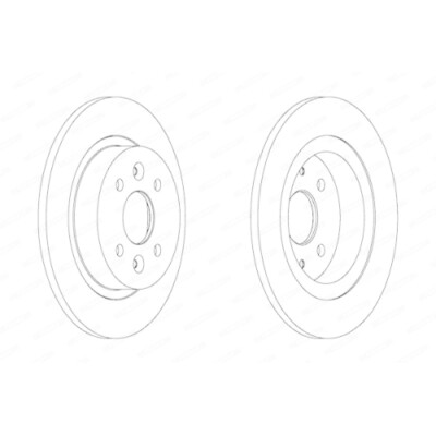 Bremsscheibe Ferodo DDF1600 Premier für Kia Hinterachse
