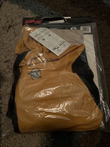 Star Trek The Next Generation Official Jumpsuit Youth Medium Rubie’s, Gold - Picture 2 of 7
