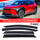 Black Wind Rain Guards Vent Deflector Window Visor For Toyota bZ4X 2022-2024