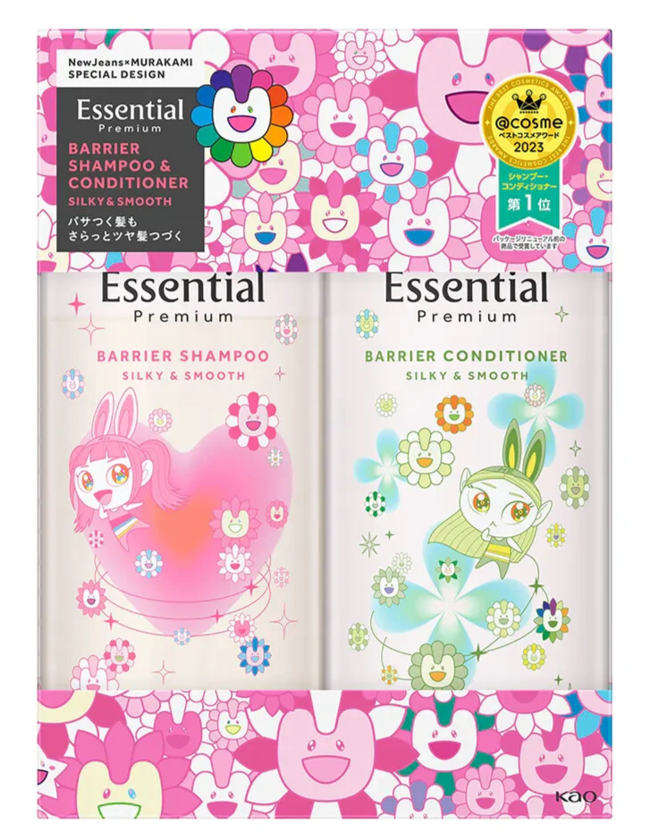 Essential NewJeans×MURAKAMIスペシャルボックス Essential Silky & Smooth Shampoo Conditioner Set NewJeans