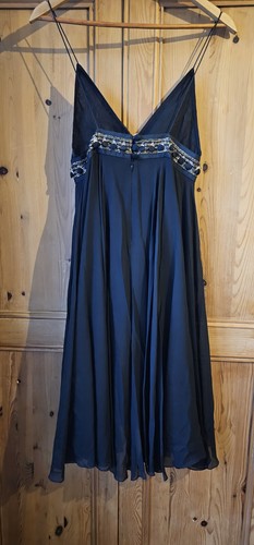Matthew Williamson 100% Silk Dress, Black with Gold Detail, Size 10 - Picture 4 of 8