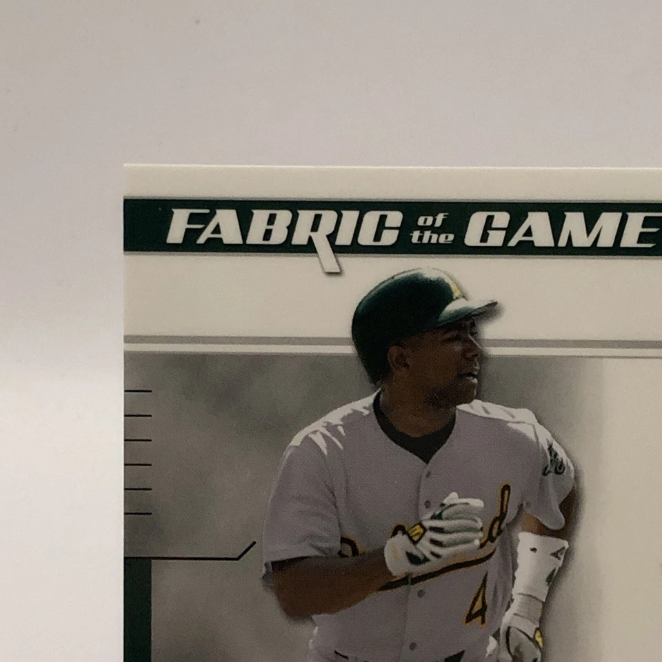 2003 Leaf Certified Materials Fabric of the Game Miguel Tejada Jersey A'S #/50 - Image 4 of 4