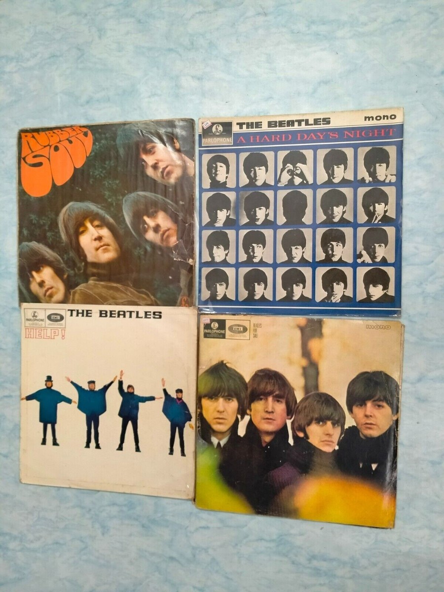 The Beatles 1St Press Mono Rare LP Record India Rubber Soul/Hard