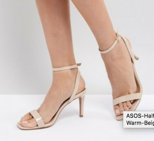 Heeled Sandals Warm Beige Patent Size 