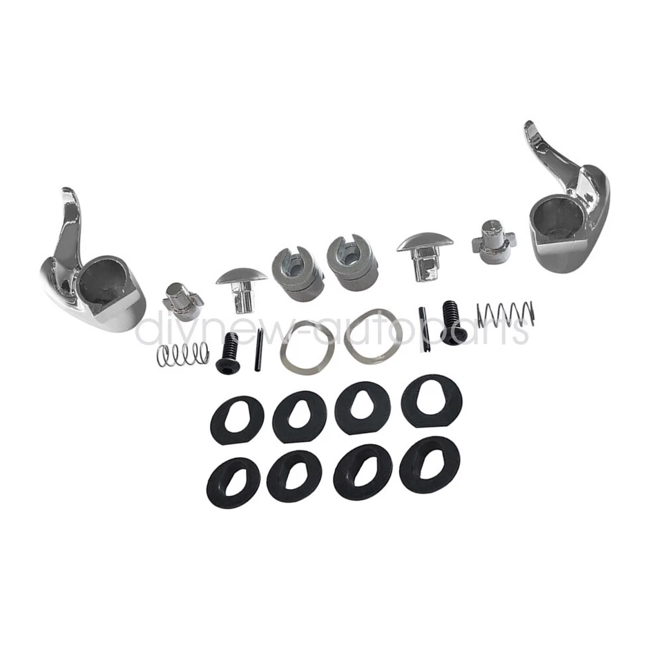 New Chrome Locking Vent Window Handle Set For 1973-1993 Chevrolet GMC C/K Foto 3 de 4