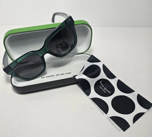 Kate Spade CONSTANCE/G/S Sunglasses Women Green 53mm Hard Case Microfiber Cloth