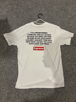Supreme Play Dead Tee Supreme Play Dead Slogan-Print T-Shirt