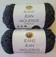 2 Pack Lion Brand Yarn 505-153AB Jeans Yarn, Stovepipe, Same Dye Lot NEW