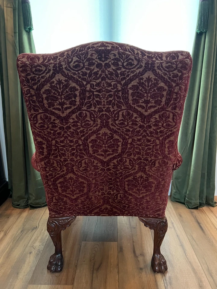 Un par de sillas georgianas de caoba colección histórica Henredon Natchez de 1990 Foto 3 de 4