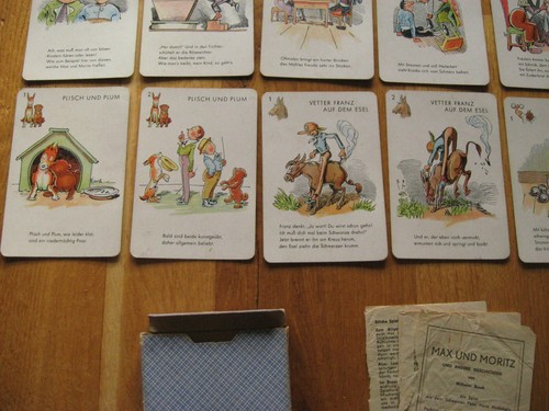 altes Quartett Spiel in OVP von 1958 Max und Moritz und andere Geschichten - Bild 8 von 10
