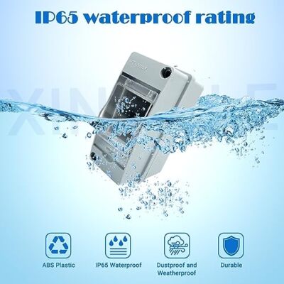 IP65 Waterproof Distribution Box - ABS Plastic, Transparent Cover, 18-Way Circuit Breaker Enclosure
