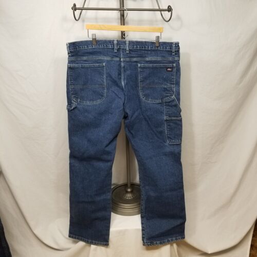 SET OF 2 Dickies Medium/Dark Wash Denim Men's 42x30 Work Jeans 2 PAIRS Workwear - Picture 4 of 10