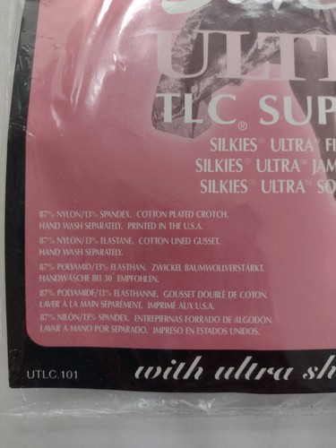 Silkies Ultra TLC Support Pantyhose 2XL Off Black 2 Pair Sealed NEW - Picture 3 of 4