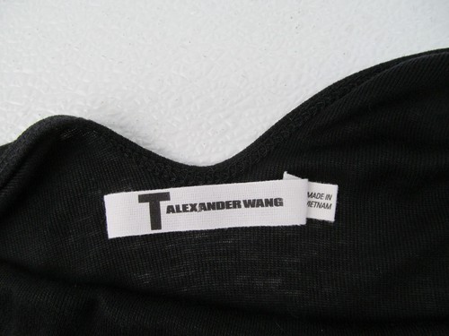 T Alexander Wang Women's T-Shirt Dress Black Rayon Sleeveless Size S - Picture 3 of 5