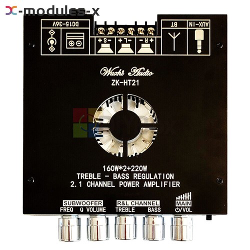 HT21 TB21 AUX Bluetooth 5.0 USB Stereo Audio Power Amplifier Board 2.1 Channel - Picture 20 of 23