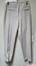 Talbots Straight Leg Khaki Dress Pants Mid Rise Heritage Fit Cropped Womens 8P
