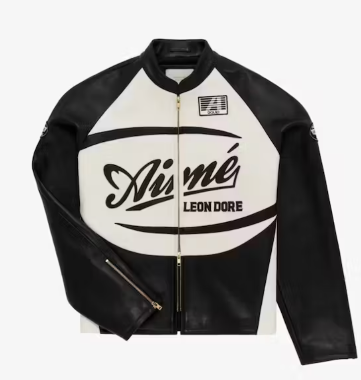 Aime Leon Dore Leather Café Racer Jacket size LARGE | eBay